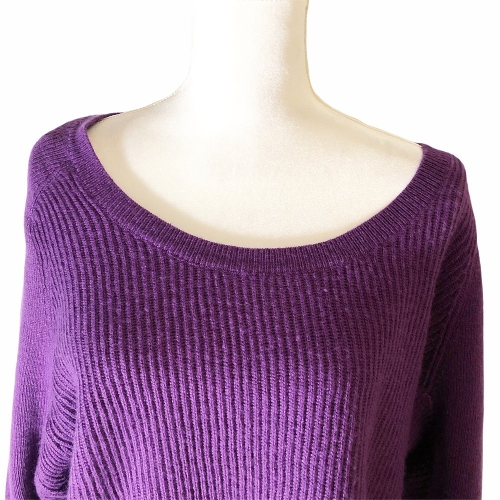 Victoria’s Secret Wool Blend Purple Ribbed Sweater Size Small - Picture 6 of 10